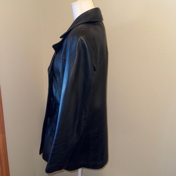 Vintage Women’s Black 100 % Leather Jacket - Medium - Picture 5 of 7